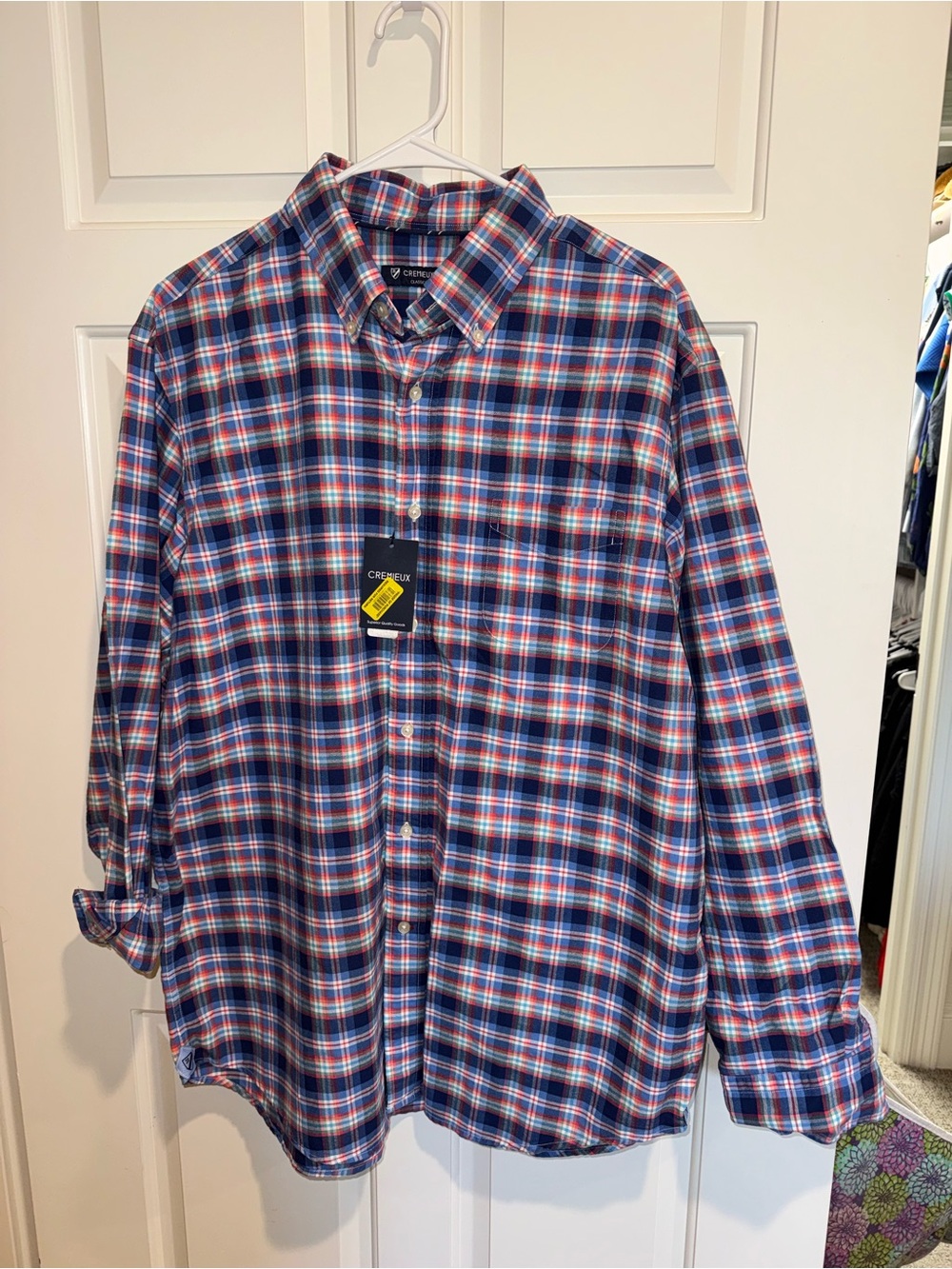 Daniel Cremieux Plaid Button-Down Shirt in Blue, Red & White